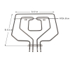 Άνω αντίσταση φούρνου Siemens Bosch Pitsos 2800W