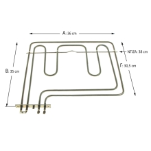 Αντίσταση άνω φούρνου κουζίνας με γκρίλ γενικής χρήσης 1100 Watt + 2000 Watt